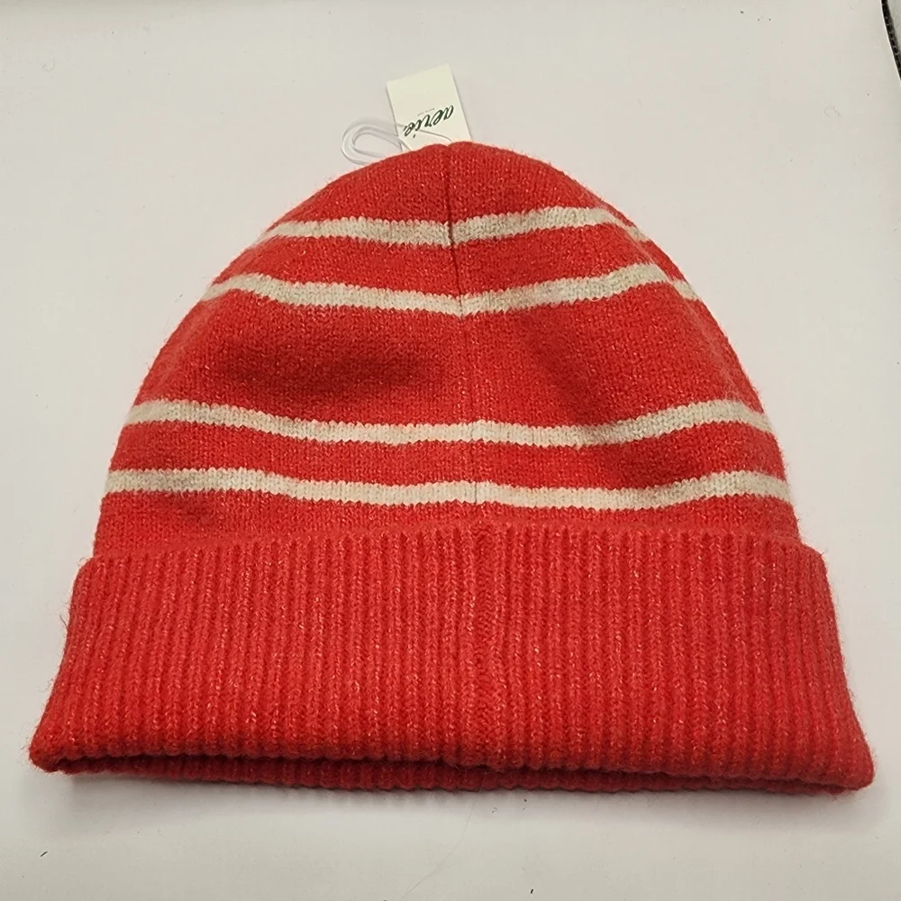 Aerie Red Striped‎ Beanie Nwt One Size